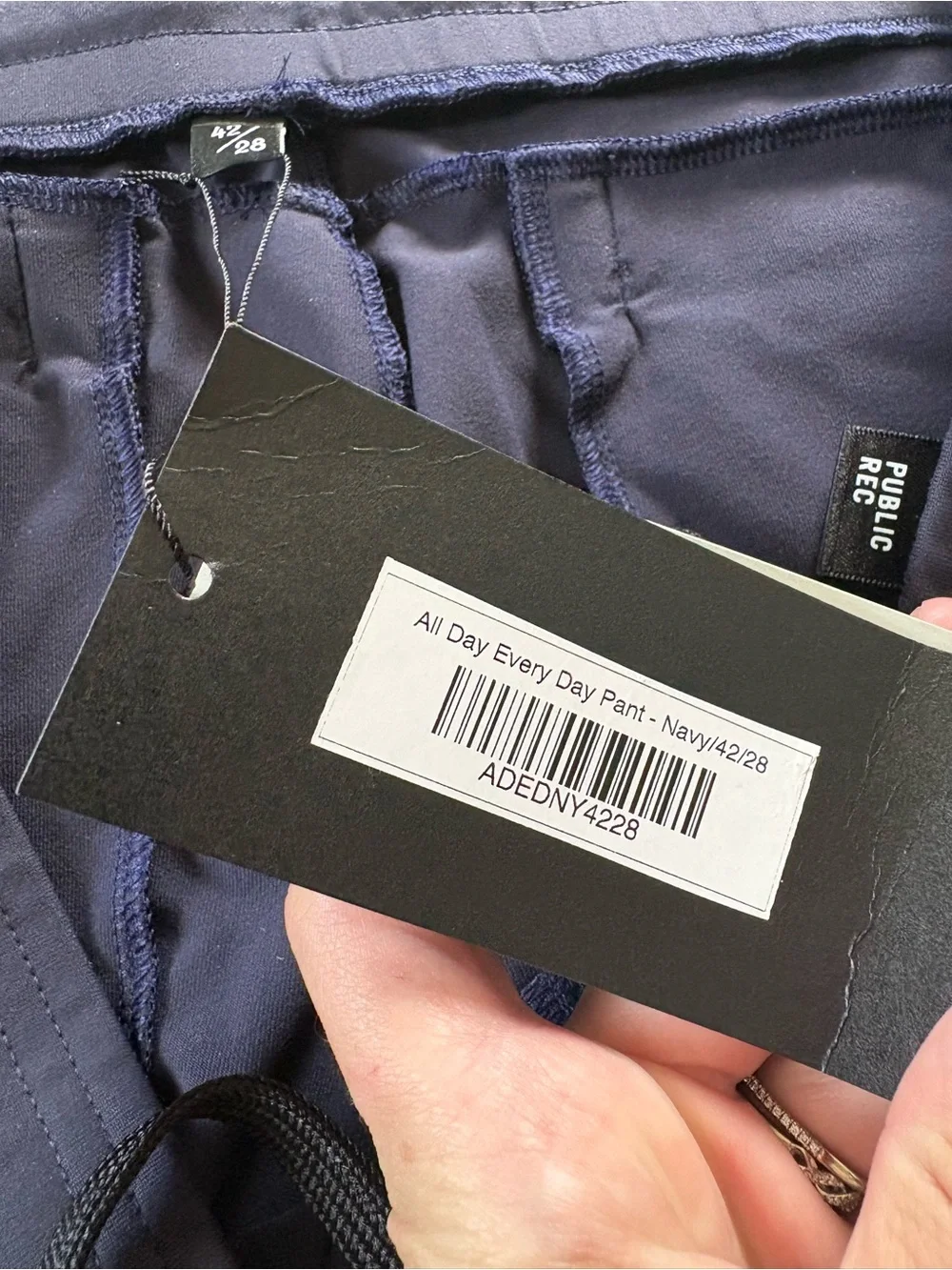Public Rec All Day Every Day Navy Men's Casual Pants Lightweight Stretch Pockets